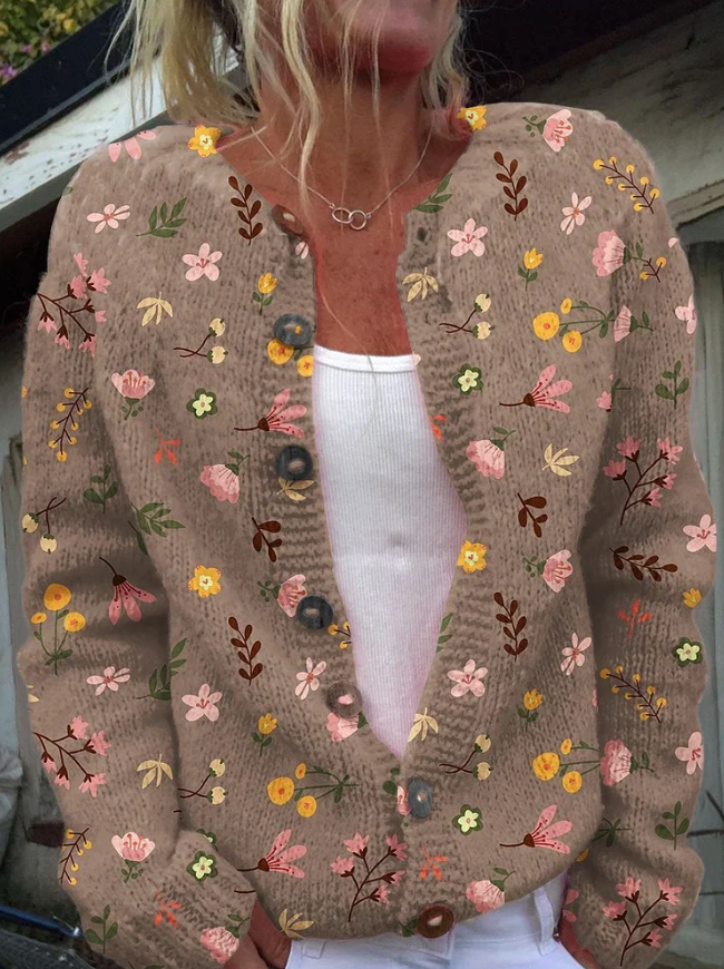 Quin - Floral Knit Cardigan
