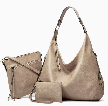 The Slouchy Soft Hobo Handbag 3-Piece Set